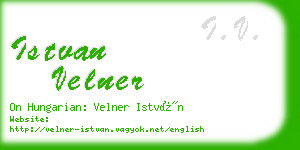 istvan velner business card